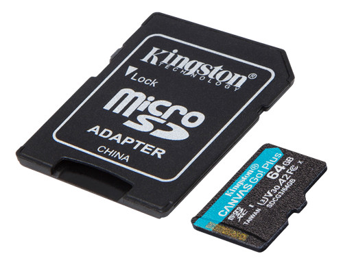 Kingston Canvas Go! 64GB microSDXC + SDXC UHS-I U3 V30 (Class 10) 170MB/s