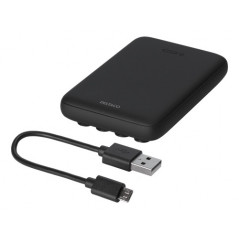 Portabla batterier - Powerbank 5000mAh med QI trådlös laddning som fästs på din telefon