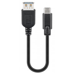 USB-C kabel - Ladd- & synkkabel USB-C till USB 3.0 förlängning med QC stöd