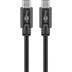 Goobay USB-C till USB-C USB 3.2 gen 1 laddkabel 60W bildskärmskabel 4K@60Hz