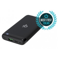 Powerbank med QI trådlös laddning 10 000mAh, USB-C PD 18W och USB-A