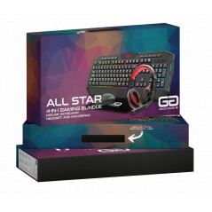 Paket tangentbord & mus gaming - Good Game Gaming-bundle 4-i-1 med headset, tangentbord, mus & musmatta