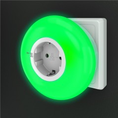 Nattlampa LED grön/blå/vit med automatisk tändning