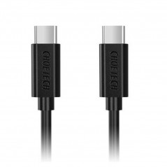 2 meter USB-C till USB-C kabel (USB 2.0) 100W QC3.0 svart