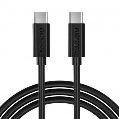 2 meter USB-C till USB-C kabel (USB 2.0) 100W QC3.0 svart