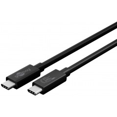 USB-C till USB-C kabel USB4 Gen 3x2 240W 40 Gbps 0,7m bildskärmskabel 4K@60Hz