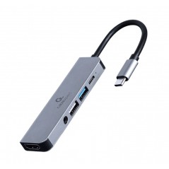 Gembird USB-C Multiport till HDMI/USB 3.0/USB 2.0/USB-C-adapter PD87W 4K@30Hz 2K@60Hz