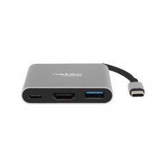 Natec USB-C till HDMI/USB 3.2 gen 1/USB-C-adapter 4K UHD