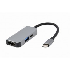 Cablexpert USB-C Multiport till HDMI/USB 3.0/USB-C-adapter 4K@30Hz 2K@60Hz UHD