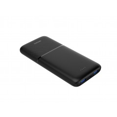 Portabla batterier - Powerbank 10 000 mAh, 2x USB-A, 1x USB-C, QuickCharge max 20W, svart