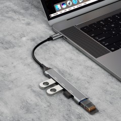 Dudao A16T USB-hubb med USB-C till 1x USB 3.0 3x USB 2.0