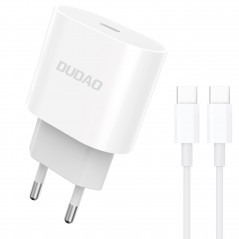 Dudao kompakt strömadapter och laddare med USB-C 20W inkl USB-C-kabel