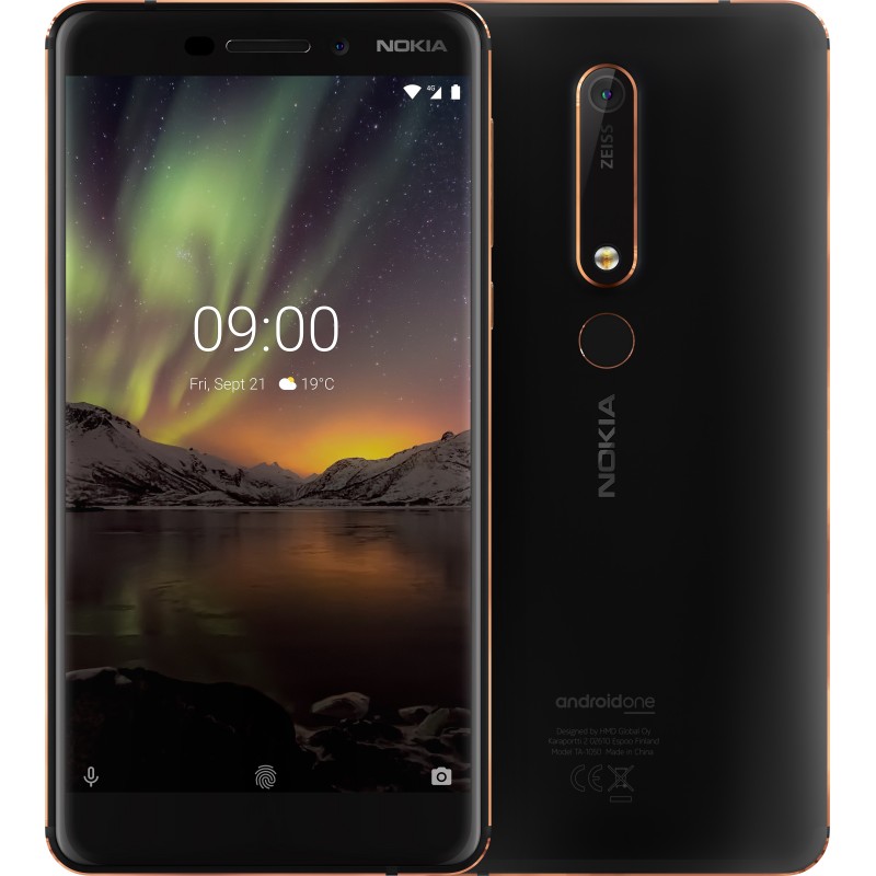 Sony, Nokia, OnePlus, Motorola, CAT begagnad - Nokia 6.1 DS 32GB Black/Copper (beg)