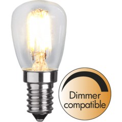 Dimbar LED Päronlampa sockel E14 ST26 CLEAR 2.8 Watt 250 lm (25W) till bla Flos Sarfatti