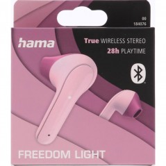 Hama Freedom True Wireless In-Ear BlueTooth Headset, vit/svart/rosa