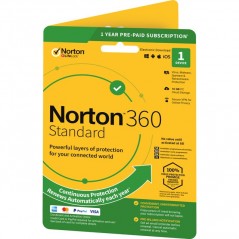 Norton 360 Standard 10GB Antivirus med VPN för 1 enhet i 1 år