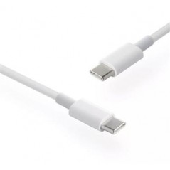 1 meter USB-C till USB-C kabel (USB 2) 100W vit