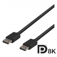 Deltaco 2 meter DisplayPort-kabel DP 1.4 (8K 30 Hz)