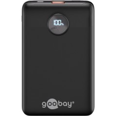 Goobay powerbank 10 000 mAh med 1x USB-A och 1x USB-C med stöd för PD 20W