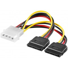 Strömadapter 4-pin Molex till 2x SATA-ström