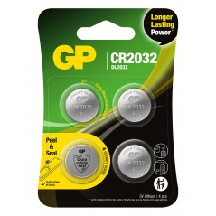 GP CR2032 litiumbatteri 4-pack knappcellsbatterier