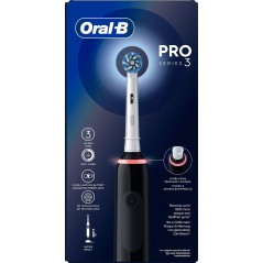 Braun Oral-B Pro 3 3000 eltandborste i svart med 2 borsthuvuden