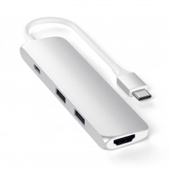 Satechi Multiport Dock USB-C-hubb 4-i-1 till USB-C/2xUSB 3.0/HDMI med stöd för 4K UHD