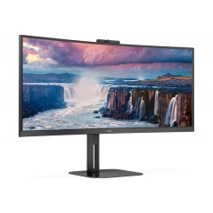 AOC CU34V5CW 34" 3440:1440 Välvd ultrabred skärm med USB-C PD 65W, högtalare & webcam