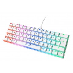 Deltaco GAM-075-W superkompakt 60% gamingtangentbord med RGB-belysning