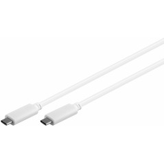 Tillbehör - USB-C till USB-C 3.2 Gen 1 kabel vit upp till 60W