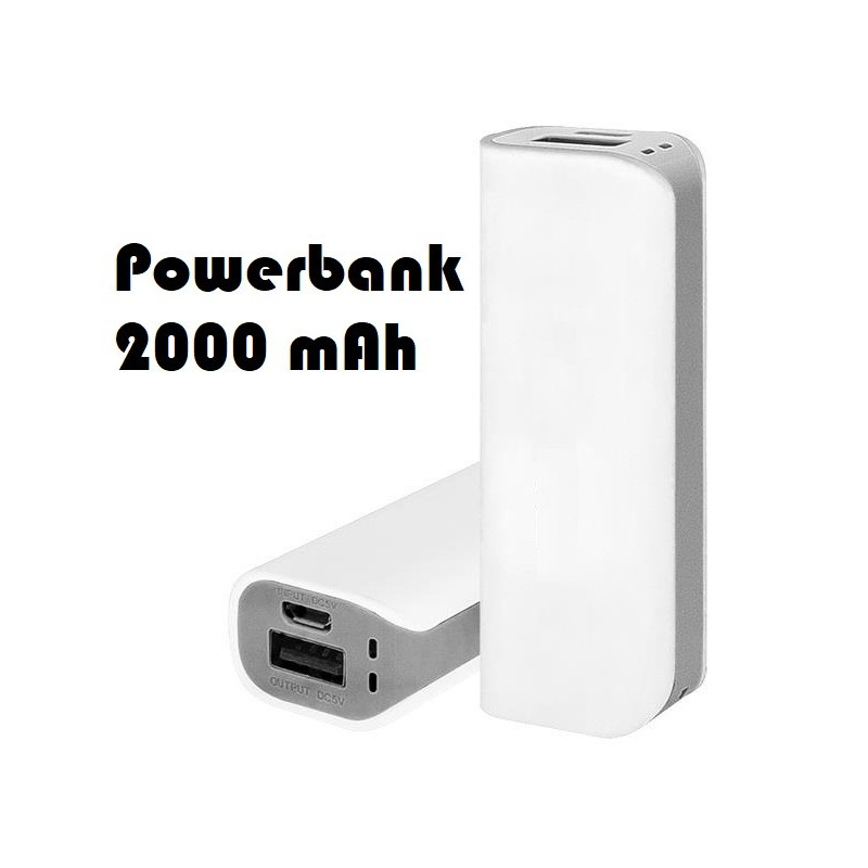 Portabla batterier - PowerBank batteri på 2000mAh