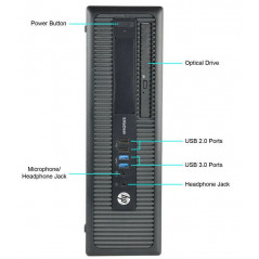 Datorer begagnade - HP EliteDesk 800 G2 SFF i7 8GB 120SSD W10P (beg)