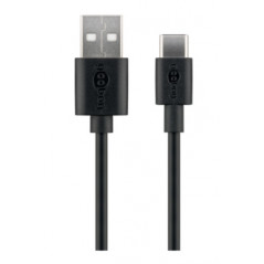 Goobay USB-C till USB-kabel i flera längder, svart